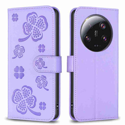 Four-leaf Embossed Leather Phone Case, For Xiaomi 13 Ultra, For Xiaomi Redmi Note 12 4G Global, For Xiaomi Civi 3 5G, For Xiaomi Redmi A1+ / A2