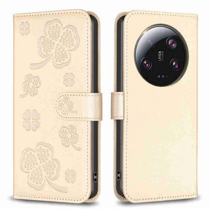 Four-leaf Embossed Leather Phone Case, For Xiaomi 13 Ultra, For Xiaomi Redmi Note 12 4G Global, For Xiaomi Civi 3 5G, For Xiaomi Redmi A1+ / A2