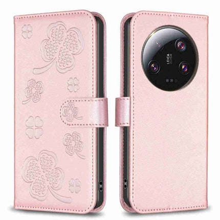 Four-leaf Embossed Leather Phone Case, For Xiaomi 13 Ultra, For Xiaomi Redmi Note 12 4G Global, For Xiaomi Civi 3 5G, For Xiaomi Redmi A1+ / A2