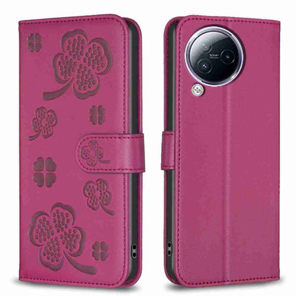 Four-leaf Embossed Leather Phone Case, For Xiaomi 13 Ultra, For Xiaomi Redmi Note 12 4G Global, For Xiaomi Civi 3 5G, For Xiaomi Redmi A1+ / A2