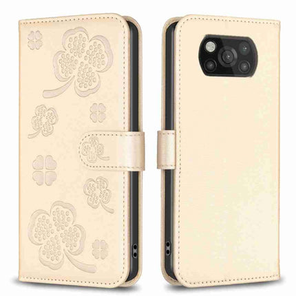 Four-leaf Embossed Leather Phone Case, For Xiaomi Redmi K30S, For Xiaomi Mi 10T Lite, For Xiaomi Poco X3, For Xiaomi Redmi 9A