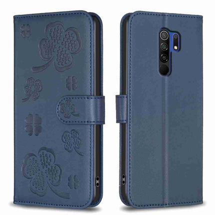 Four-leaf Embossed Leather Phone Case, For Xiaomi Redmi 9, For Xiaomi Redmi Note 9, For Xiaomi Redmi Note 9 Pro Max, For Xiaomi Redmi Note 8T