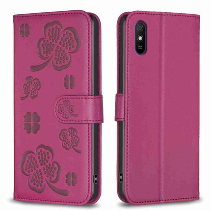Four-leaf Embossed Leather Phone Case, For Xiaomi Redmi K30S, For Xiaomi Mi 10T Lite, For Xiaomi Poco X3, For Xiaomi Redmi 9A