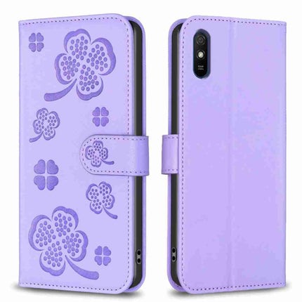 Four-leaf Embossed Leather Phone Case, For Xiaomi Redmi K30S, For Xiaomi Mi 10T Lite, For Xiaomi Poco X3, For Xiaomi Redmi 9A