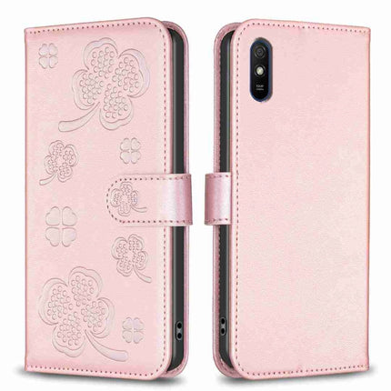 Four-leaf Embossed Leather Phone Case, For Xiaomi Redmi K30S, For Xiaomi Mi 10T Lite, For Xiaomi Poco X3, For Xiaomi Redmi 9A