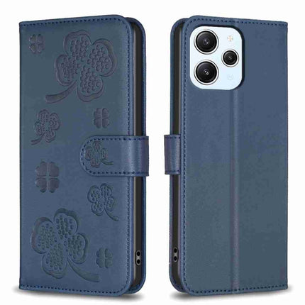 Four-leaf Embossed Leather Phone Case, For Xiaomi 13T, For Xiaomi Redmi 12 4G, For Xiaomi Poco F5 5G, For Xiaomi Redmi Note 11 / 12S 4G