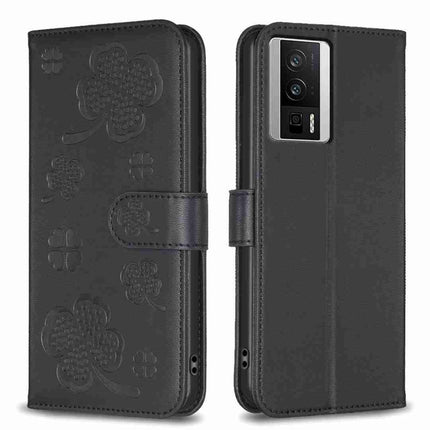 Four-leaf Embossed Leather Phone Case, For Xiaomi 13 Lite 5G, For Xiaomi Redmi K60 / K60 Pro, For Xiaomi 12T / 12T Pro, For Xiaomi 12 Lite