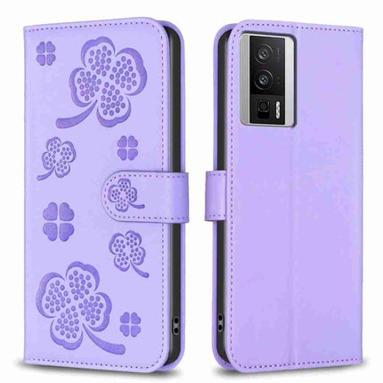 Four-leaf Embossed Leather Phone Case, For Xiaomi 13 Lite 5G, For Xiaomi Redmi K60 / K60 Pro, For Xiaomi 12T / 12T Pro, For Xiaomi 12 Lite