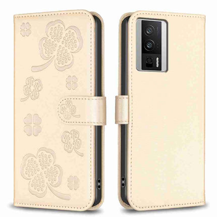 Four-leaf Embossed Leather Phone Case, For Xiaomi 13 Lite 5G, For Xiaomi Redmi K60 / K60 Pro, For Xiaomi 12T / 12T Pro, For Xiaomi 12 Lite