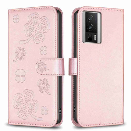Four-leaf Embossed Leather Phone Case, For Xiaomi 13 Lite 5G, For Xiaomi Redmi K60 / K60 Pro, For Xiaomi 12T / 12T Pro, For Xiaomi 12 Lite