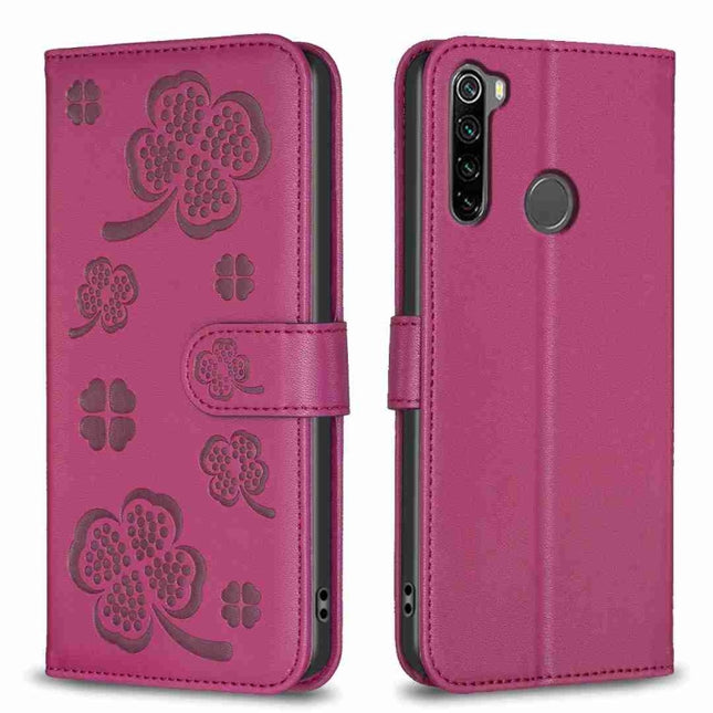 Four-leaf Embossed Leather Phone Case, For Xiaomi Redmi Note 8, For Xiaomi Redmi Note 8 Pro