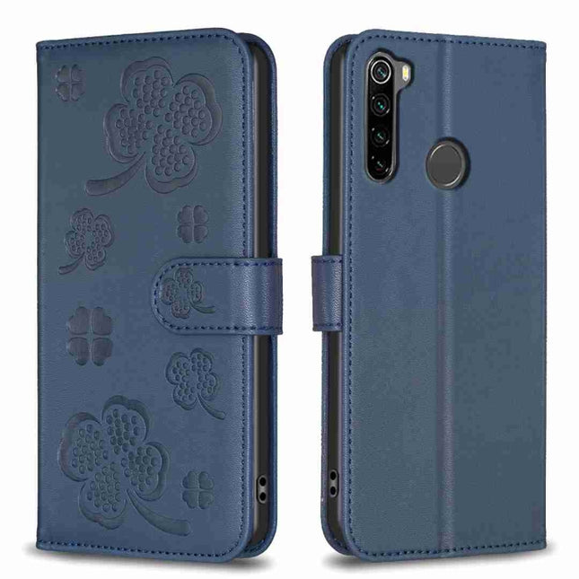 Four-leaf Embossed Leather Phone Case, For Xiaomi Redmi Note 8, For Xiaomi Redmi Note 8 Pro