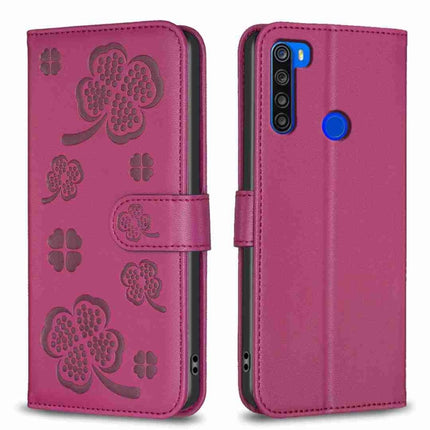 Four-leaf Embossed Leather Phone Case, For Xiaomi Redmi 9, For Xiaomi Redmi Note 9, For Xiaomi Redmi Note 9 Pro Max, For Xiaomi Redmi Note 8T