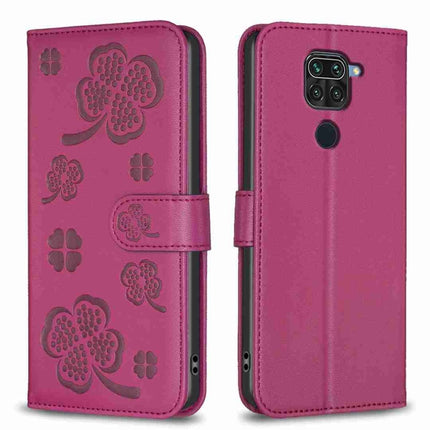Four-leaf Embossed Leather Phone Case, For Xiaomi Redmi 9, For Xiaomi Redmi Note 9, For Xiaomi Redmi Note 9 Pro Max, For Xiaomi Redmi Note 8T