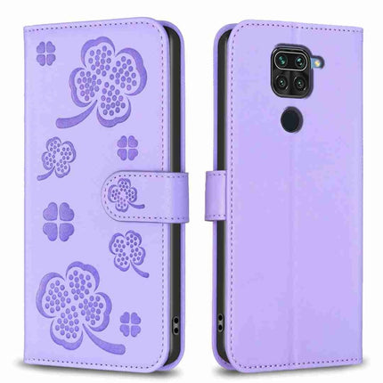 Four-leaf Embossed Leather Phone Case, For Xiaomi Redmi 9, For Xiaomi Redmi Note 9, For Xiaomi Redmi Note 9 Pro Max, For Xiaomi Redmi Note 8T