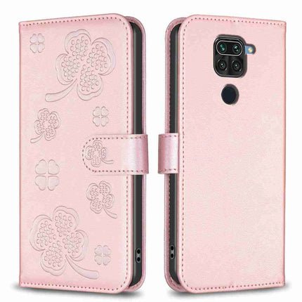 Four-leaf Embossed Leather Phone Case, For Xiaomi Redmi 9, For Xiaomi Redmi Note 9, For Xiaomi Redmi Note 9 Pro Max, For Xiaomi Redmi Note 8T