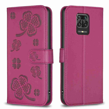 Four-leaf Embossed Leather Phone Case, For Xiaomi Redmi 9, For Xiaomi Redmi Note 9, For Xiaomi Redmi Note 9 Pro Max, For Xiaomi Redmi Note 8T
