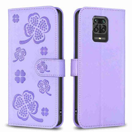 Four-leaf Embossed Leather Phone Case, For Xiaomi Redmi 9, For Xiaomi Redmi Note 9, For Xiaomi Redmi Note 9 Pro Max, For Xiaomi Redmi Note 8T