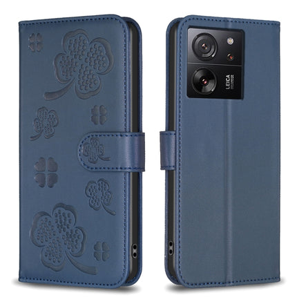 Four-leaf Embossed Leather Phone Case, For Xiaomi 13T, For Xiaomi Redmi 12 4G, For Xiaomi Poco F5 5G, For Xiaomi Redmi Note 11 / 12S 4G