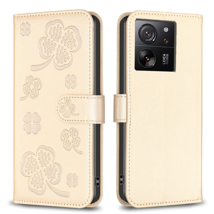 Four-leaf Embossed Leather Phone Case, For Xiaomi 13T, For Xiaomi Redmi 12 4G, For Xiaomi Poco F5 5G, For Xiaomi Redmi Note 11 / 12S 4G