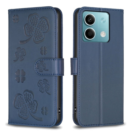 Four-leaf Embossed Leather Phone Case, For Xiaomi Poco M6 4G / Redmi 13 4G, For Xiaomi Redmi A3, For Xiaomi Redmi Note 13 Pro 4G Global, For Xiaomi Redmi Note 13 4G Global
