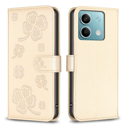 Four-leaf Embossed Leather Phone Case, For Xiaomi Poco M6 4G / Redmi 13 4G, For Xiaomi Redmi A3, For Xiaomi Redmi Note 13 Pro 4G Global, For Xiaomi Redmi Note 13 4G Global
