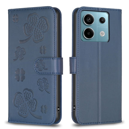 Four-leaf Embossed Leather Phone Case, For Xiaomi Poco M6 4G / Redmi 13 4G, For Xiaomi Redmi A3, For Xiaomi Redmi Note 13 Pro 4G Global, For Xiaomi Redmi Note 13 4G Global