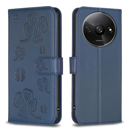Four-leaf Embossed Leather Phone Case, For Xiaomi Poco M6 4G / Redmi 13 4G, For Xiaomi Redmi A3, For Xiaomi Redmi Note 13 Pro 4G Global, For Xiaomi Redmi Note 13 4G Global