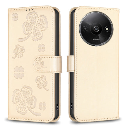 Four-leaf Embossed Leather Phone Case, For Xiaomi Poco M6 4G / Redmi 13 4G, For Xiaomi Redmi A3, For Xiaomi Redmi Note 13 Pro 4G Global, For Xiaomi Redmi Note 13 4G Global