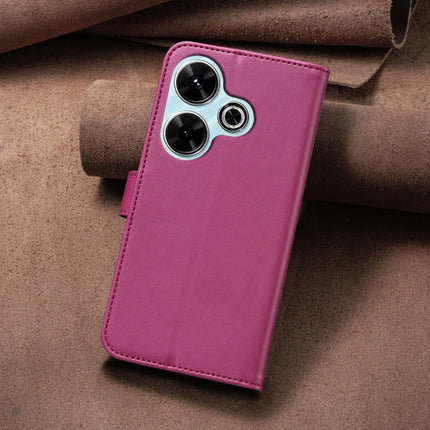 Four-leaf Embossed Leather Phone Case, For Xiaomi Poco M6 4G / Redmi 13 4G, For Xiaomi Redmi A3, For Xiaomi Redmi Note 13 Pro 4G Global, For Xiaomi Redmi Note 13 4G Global