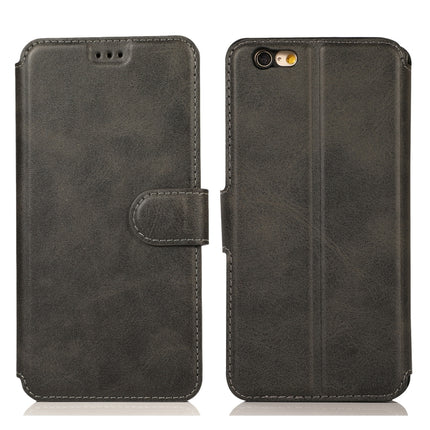 Horizontales Klappetui aus Leder mit magnetischer Schnalle und Kalbslederstruktur, mit Halterung, Kartenfächern, Geldbörse und Bilderrahmen, für iPhone 6/6s, für iPhone 7/8, für iPhone 7 Plus/8 Plus, für iPhone X/XS, für iPhone XR