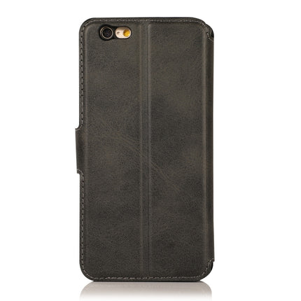 Horizontales Klappetui aus Leder mit magnetischer Schnalle und Kalbslederstruktur, mit Halterung, Kartenfächern, Geldbörse und Bilderrahmen, für iPhone 6/6s, für iPhone 7/8, für iPhone 7 Plus/8 Plus, für iPhone X/XS, für iPhone XR