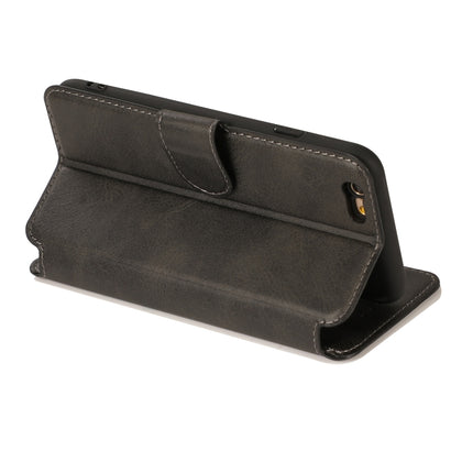 Horizontales Klappetui aus Leder mit magnetischer Schnalle und Kalbslederstruktur, mit Halterung, Kartenfächern, Geldbörse und Bilderrahmen, für iPhone 6/6s, für iPhone 7/8, für iPhone 7 Plus/8 Plus, für iPhone X/XS, für iPhone XR