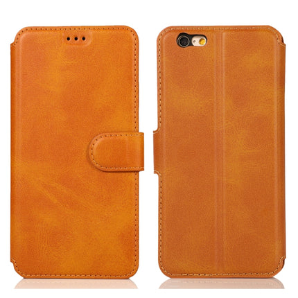 Horizontales Klappetui aus Leder mit magnetischer Schnalle und Kalbslederstruktur, mit Halterung, Kartenfächern, Geldbörse und Bilderrahmen, für iPhone 6/6s, für iPhone 7/8, für iPhone 7 Plus/8 Plus, für iPhone X/XS, für iPhone XR