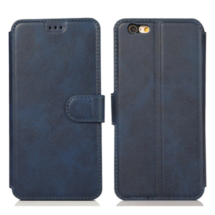 Horizontales Klappetui aus Leder mit magnetischer Schnalle und Kalbslederstruktur, mit Halterung, Kartenfächern, Geldbörse und Bilderrahmen, für iPhone 6/6s, für iPhone 7/8, für iPhone 7 Plus/8 Plus, für iPhone X/XS, für iPhone XR