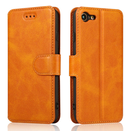 Horizontales Klappetui aus Leder mit magnetischer Schnalle und Kalbslederstruktur, mit Halterung, Kartenfächern, Geldbörse und Bilderrahmen, für iPhone 6/6s, für iPhone 7/8, für iPhone 7 Plus/8 Plus, für iPhone X/XS, für iPhone XR