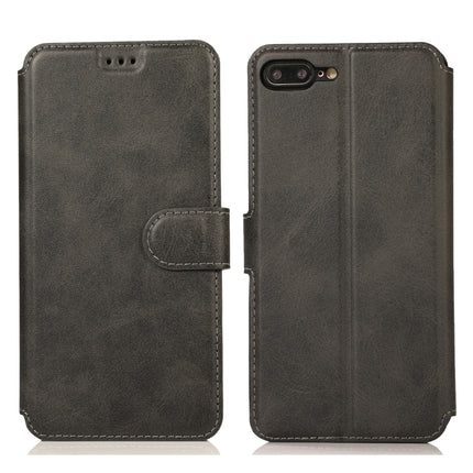 Horizontales Klappetui aus Leder mit magnetischer Schnalle und Kalbslederstruktur, mit Halterung, Kartenfächern, Geldbörse und Bilderrahmen, für iPhone 6/6s, für iPhone 7/8, für iPhone 7 Plus/8 Plus, für iPhone X/XS, für iPhone XR
