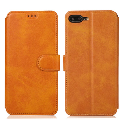 Horizontales Klappetui aus Leder mit magnetischer Schnalle und Kalbslederstruktur, mit Halterung, Kartenfächern, Geldbörse und Bilderrahmen, für iPhone 6/6s, für iPhone 7/8, für iPhone 7 Plus/8 Plus, für iPhone X/XS, für iPhone XR
