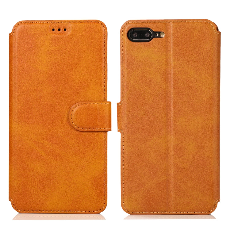 Calf Texture Magnetic Buckle Horizontal Flip Leather Case with Holder & Card Slots & Wallet & Photo Frame, For iPhone 6 / 6s, For iPhone 7 / 8, For iPhone 7 Plus / 8 Plus, For iPhone X / XS