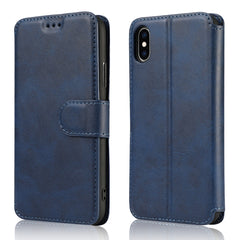 Calf Texture Magnetic Buckle Horizontal Flip Leather Case with Holder & Card Slots & Wallet & Photo Frame, For iPhone 6 / 6s, For iPhone 7 / 8, For iPhone 7 Plus / 8 Plus, For iPhone X / XS, For iPhone XR