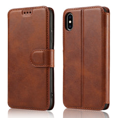 Calf Texture Magnetic Buckle Horizontal Flip Leather Case with Holder & Card Slots & Wallet & Photo Frame, For iPhone 6 / 6s, For iPhone 7 / 8, For iPhone 7 Plus / 8 Plus, For iPhone X / XS, For iPhone XR