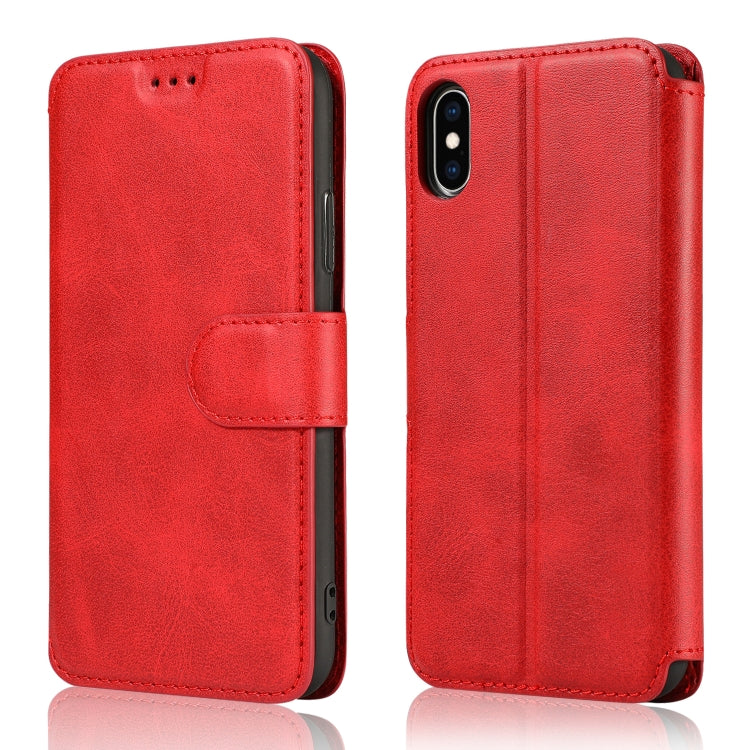 Horizontale Klapphülle aus Leder mit magnetischer Schnalle und Kalbslederstruktur, mit Halter &amp; Kartenfächern &amp; Geldbörse &amp; Bilderrahmen, für iPhone XS Max, für iPhone 12 mini, für iPhone 12 Pro Max, für iPhone 12 / 12 Pro