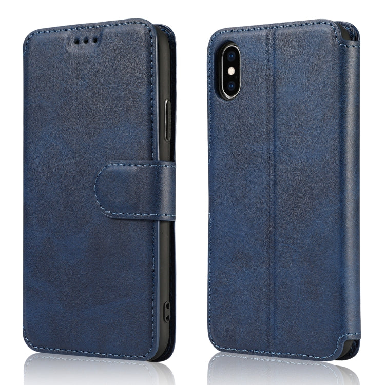 Horizontale Klapphülle aus Leder mit magnetischer Schnalle und Kalbslederstruktur, mit Halter &amp; Kartenfächern &amp; Geldbörse &amp; Bilderrahmen, für iPhone XS Max, für iPhone 12 mini, für iPhone 12 Pro Max, für iPhone 12 / 12 Pro