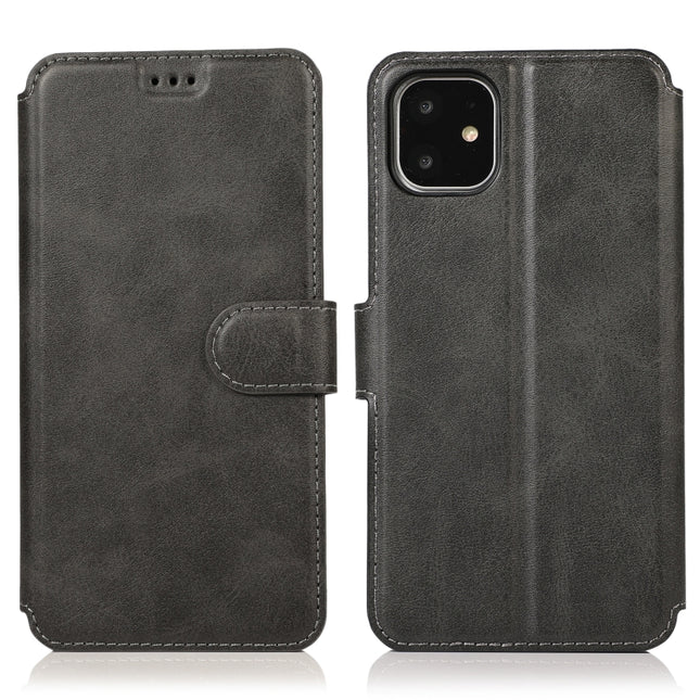 Calf Texture Magnetic Buckle Horizontal Flip Leather Case with Holder & Card Slots & Wallet & Photo Frame, For iPhone 12 / 12 Pro