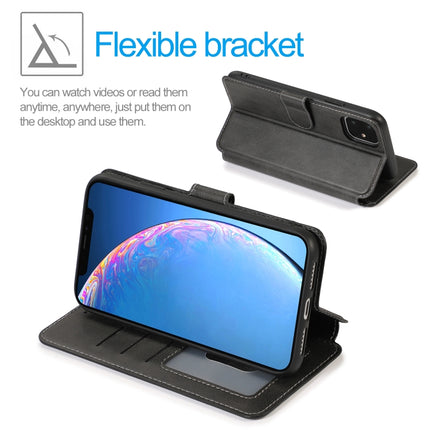 Calf Texture Magnetic Buckle Horizontal Flip Leather Case with Holder & Card Slots & Wallet & Photo Frame, For iPhone 12 / 12 Pro