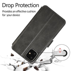 Calf Texture Magnetic Buckle Horizontal Flip Leather Case with Holder & Card Slots & Wallet & Photo Frame, For iPhone 12 / 12 Pro