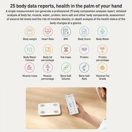 Original Xiaomi Mijia Smart Home Body Fat Scale S400 BT5.0 LED Display Dual Frequency Measurement