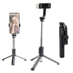 Q07 Bluetooth Selfie Stick Multifunctional Live Broadcast Tripod, Without Light, With Light