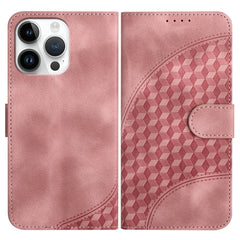 YX0060 Elephant Head Embossed Phone Leather Case with Lanyard, For iPhone 16, iPhone 16e, For iPhone 15 Pro Max