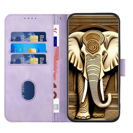 YX0060 Elephant Head Embossed Phone Leather Case with Lanyard, For iPhone 14 Pro, For iPhone 14 Pro Max, For iPhone SE 2022/SE 2020/6/7/8
